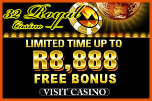 Play at 32 Royal and recieve up to R8888 in Bonuses.